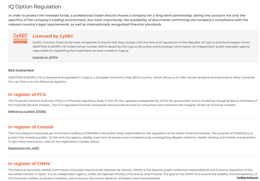 CySEC regulator of binary options brokers