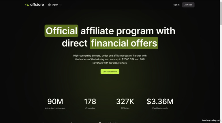 Official website of the affiliate program of top brokers Affstore