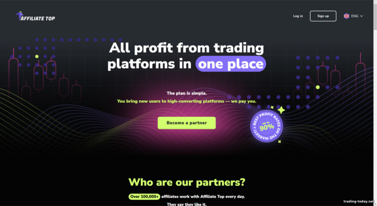 official website of the affiliate program Affiliate Top