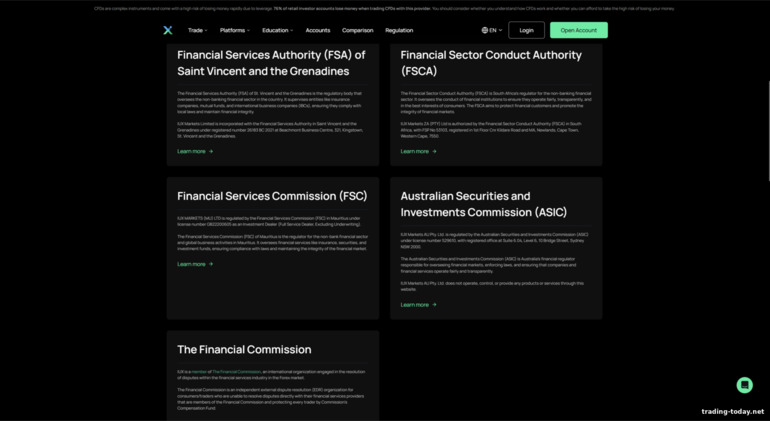 IUX Broker Regulation