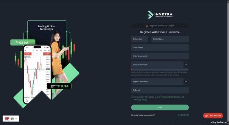 Invetra Broker Trading Accounts