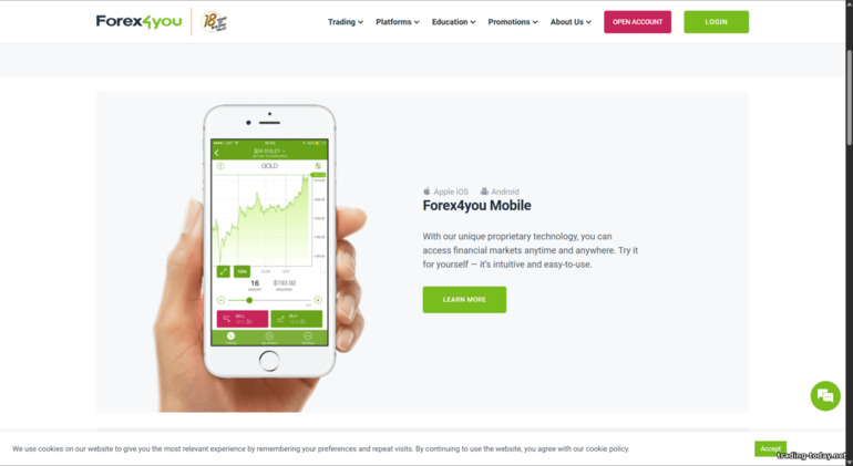 Forex4you Mobile App