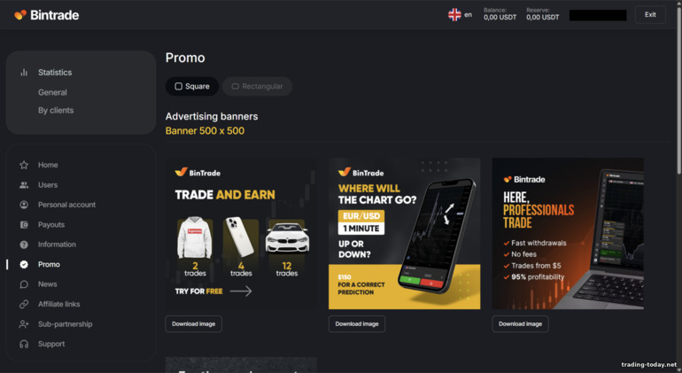 BinTrade broker affiliate links