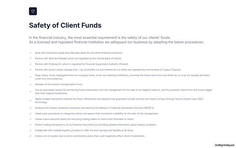 XM Broker Client Fund Protection