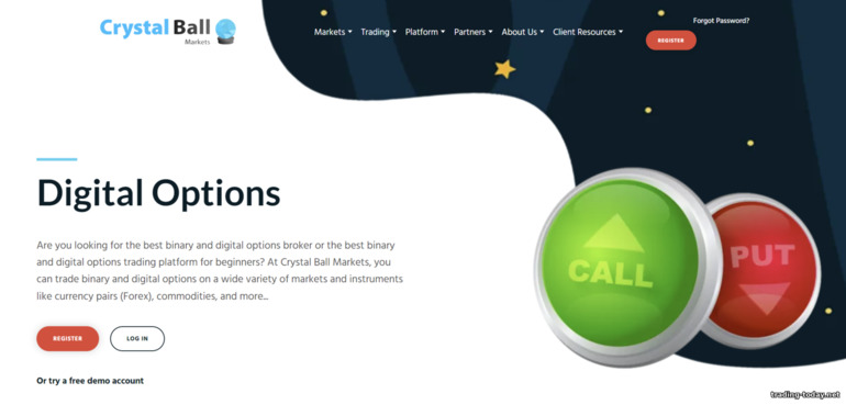 Binary Options with Crystal Ball Markets Broker