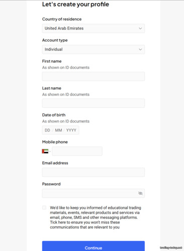 Pepperstone Registration Form