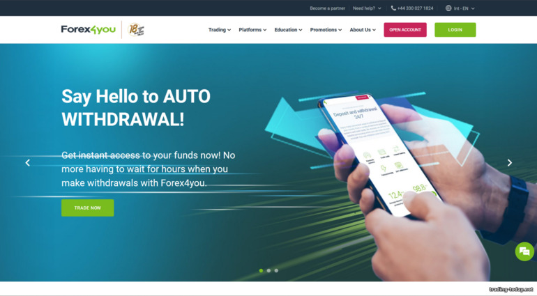 Forex4you Official Broker Website