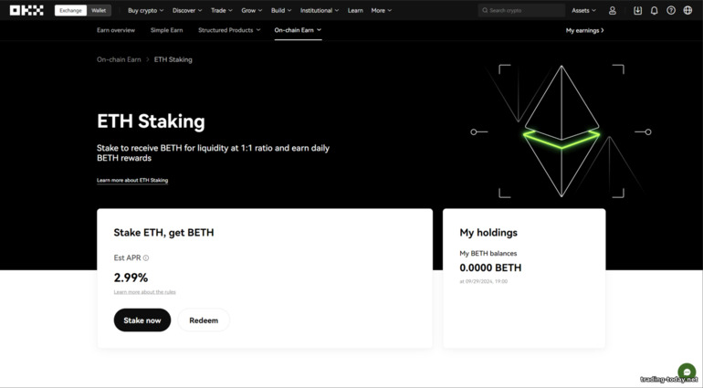 Staking on OKX Exchange