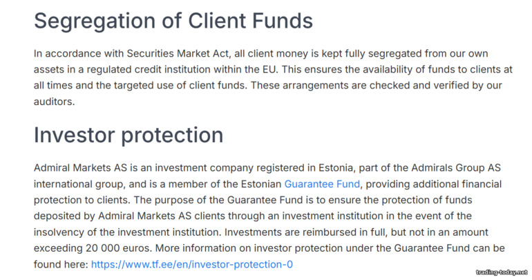 Admirals broker fund protection