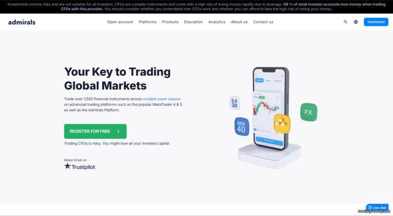 Admirals broker official website