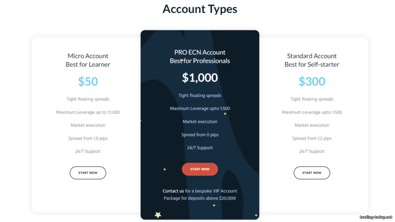 Types of Trading Accounts at Crystal Ball Markets