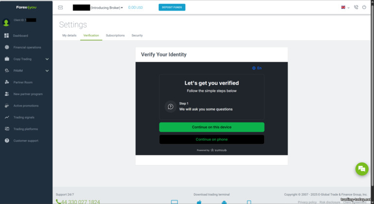 Forex4you Account Verification