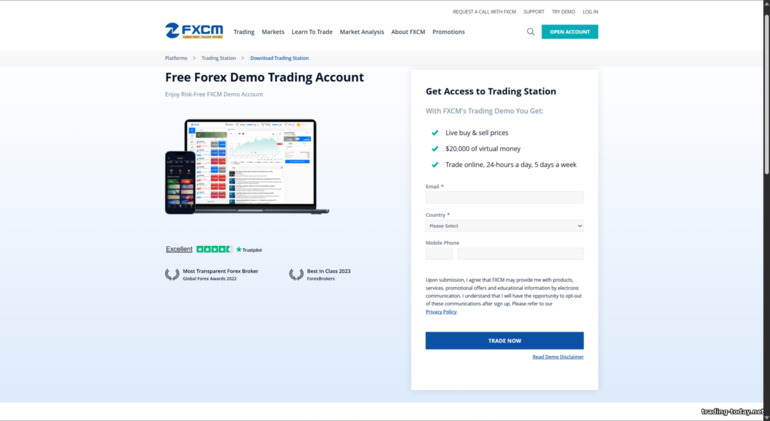 FXCM Demo Account Setup