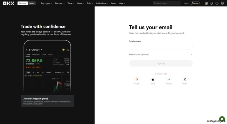 OKX Account Registration Form