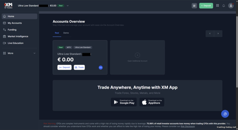 XM Broker Trading Account
