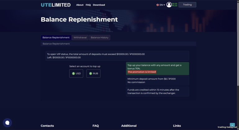 Funding Your ute.limited Account