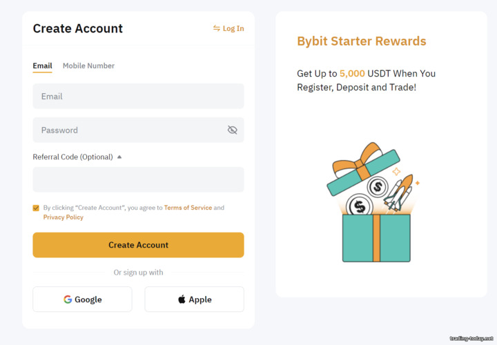 ByBit Account Registration Form